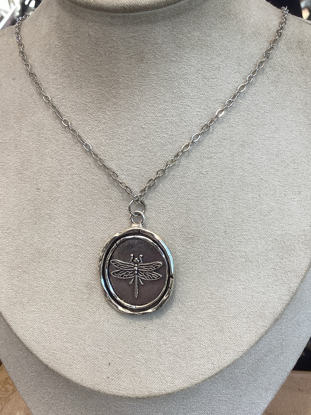& Other Stories Silver Dragonfly Pendant Necklace
